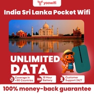 Pocket Wifi India Sri Lanka 10GB Unlimited data Yoowifi Pocket Wifi hotspot Rental Travel Wifi Mobil