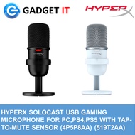 HYPERX SOLOCAST USB GAMING MICROPHONE FOR PC,PS4,PS5 WITH TAP-TO-MUTE SENSOR (4P5P8AA) (519T2AA)