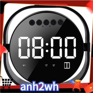 【A-NH】Led Mirror Alarm Clock, Portable Usb Wireless Speaker Digital Alarm Clock Fm Radio Player Stereo Loud Speaker Surround Subwoofer Sound Quality To Deliver