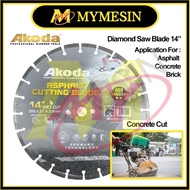 MY AKODA 14" Standard Diamond Cutter Blade For Asphalt Concrete Cutter
