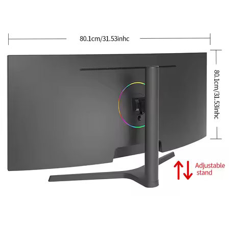 New Gawfolk Monitor 34'' 165Hz Bandfish Screen Curved 1500R Gaming Bezel-less Slim 400HDR Nits 100%
