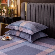 Sarung bantal kapas tulen yang tebal, set dua, 48x74cm, sarung bantal sepenuhnya daripada kapas, sar