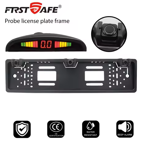 Parking sensor European license plate holder reversing radar with 3 sensors EU license plate holder 