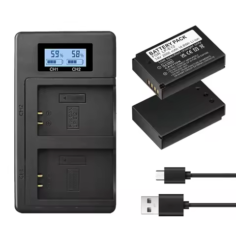 LP-E12 LPE12 LP E12 Camera Battery+LCD USB Charger for Canon EOSM3 M5 M6 R10 R50 R100 M6 Markll EOS 