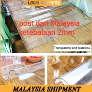 2mm Thickness Transparent PVC Table Mat Alas Meja plastik tebal soft transparent table cloth PVC ala