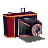 DIY Papercraft Pattern Camera Old camera obscura
