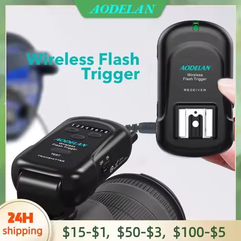 AODELAN Flash Trigger Transmitter or Receiver with Universal Hot Shoe for Canon Nikon Olympus Panaso