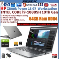 HP Zbook Power G7 Workstation Gaming Laptop-CORE i9-10885H 10Th Gen 64GB RAM 2TB SSD-4GB GPU NVIDIA 