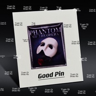 "The Phantom of the Opera" Musical Metal Brooch Ghost Mask Badge Clothes Hat Accessories Drama Gifts