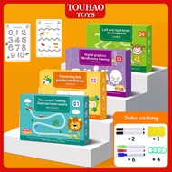 TOUHAO Tracing Activity Book for Children 2-5 Years Old Educational Book for Children Can Erase and 