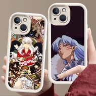 Case for iphone 8 13 6 7 6s 14 Pro Max Plus Soft White E26 InuYasha