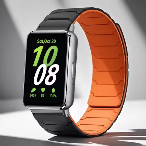 Magnetic Silicone Strap For Samsung Galaxy Fit 3 Adjustable Watch Bands correa Samsung Galaxy Fit 3 