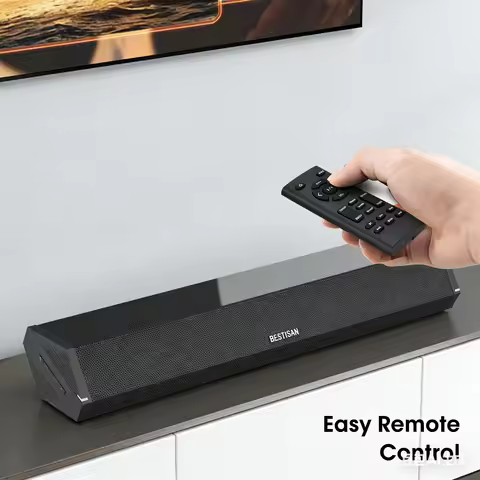 SE07 Portable Soundbar with 50W Powerful Sound,Bluetooth 5.0 & Wired Inputs, Compact Home Theater Sp