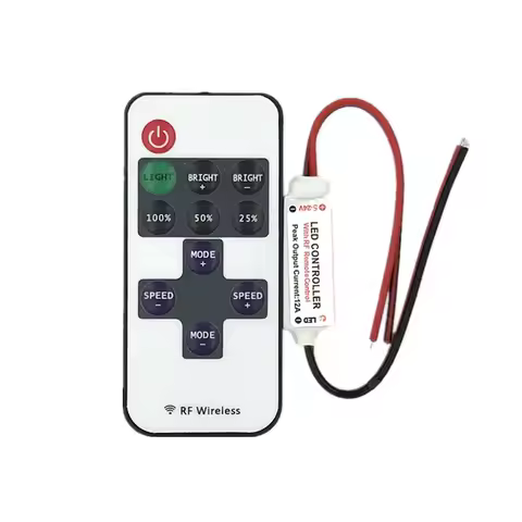 LED Strip Controller Mini Dimmer RF Remote DC 5V 12V 24V Controller For LED 5050 2835 Strip Single C