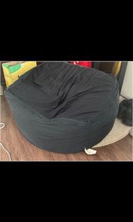 Muji 黑色2人座豆袋沙發