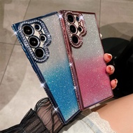Glitter Camera Protector Casing for Samsung S25 FE S24 Ultra S24 FE S25Ultra Soft Silicone Cover wit