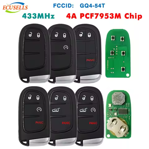 OHHUANUO 2/3/4/5 Button Smart Remote Car Key Fob for Jeep Cherokee 433MHz 7953M 4A Chip FCC ID: GQ4-