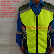 HIJAU Taslan Variation Mesh Vest / Taslan Variation Mesh Vest / Green Taslan Mesh Combination Vest