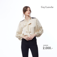 เสื้อผู้หญิง เสื้อเชิ้ตผู้หญิง Guy Laroche Business Blouse เสื้อเบลาส์แขนยาว ผูกโบว์ที่คอ (GZ28CR)