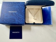 [99% New] Mikimoto rare 9mm Akoya Pearl Necklace with Diamond Accent