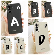 For Samsung Galaxy A17 5G Case SM-A176B Lucky Initial Letters Soft Silicone Protective Cover For Sam
