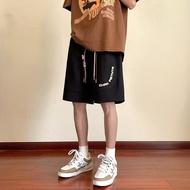 Trendy Casual Letter Printed Shorts Men Pants Couple Elastic Loose Skateboard Men's Five-Point (CTD7