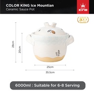 Color King Ice Mountain 100% Ceramic Sauce Pot 6000ml / Ceramic Cookware / Healthy Cookware / Cookwa