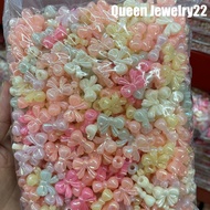 1 Pound of AB Glitter Ribbon Beads Mix Colors Craft Materials