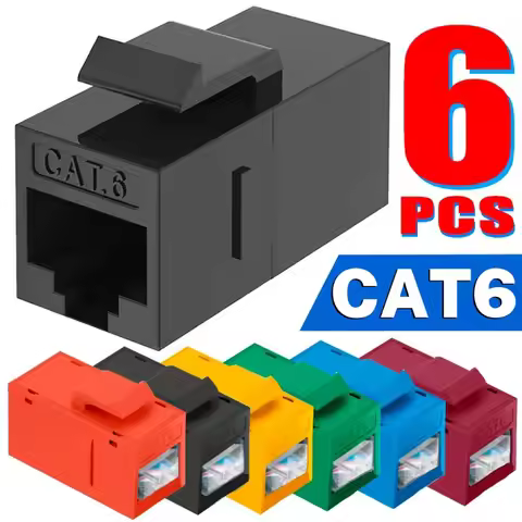 Cat6 RJ45 Adapter Insert Inline Coupler CAT6 Keystone Colorful Network Straight-through Connector fo
