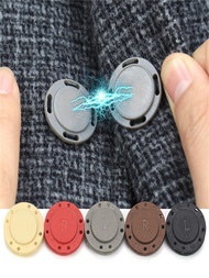 1套磁性扣服裝緊固配件，帶米色毛衣、外套、開衫鈕扣