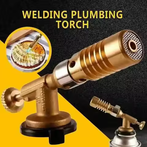 Portable Welding Torch Gas Burner Portable Flame Gun Butane High Temperature Welding Gas Lighter Tor