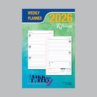 R'fillae 4087 A5/A6 Weekly Planner Diary Refill (2026)