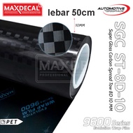 50cm Scotlet Carbon maxdecal Spread Tow Catur 8D PET per 50cm Carbon Fiber Sticker