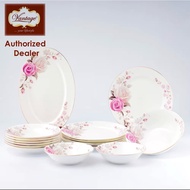 Vantage Set 16 Pcs Dinner Set  Premium Porcelain Windsor Pinggan Oval Lepas Pinggan Makan Mangkuk Su