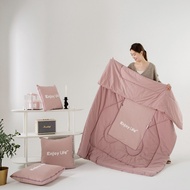 New Four Seasons Style quan Cotton Waffle Pillow Quilt Dual-Use Small Quilt Car Cushion Quilt 0H0C