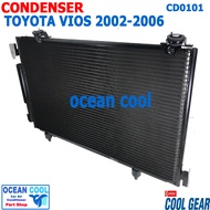 แผงแอร์ โตโยต้า วีออส 2002 - 2006 CD0101 COOL GEAR  DI447770-53804W  Condensers for Toyota Vios AT  