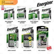 [MasLoT] Original ENERGIZER RECHARGEABLE POWERPLUS 2000MAH / 700MAH BATTERY 2AA / 4AA /BASE CHARGER/