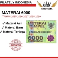 Materai 6000 Asli Tahun 2015 2016 2017 2018 2019 2020