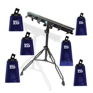 Full DADI Transparent Blue Cowbell Set (04–09 Inch) with Stand | Pro Percussion Gear
