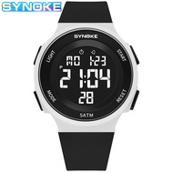 SYNOKE Men Watch Digital Waterproof Electronic LED Wrist White Fashion Army Multifunctional Sport Watch