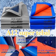 TERPAL EXCELLENT A12 A SUPER TEBAL +UV DUA LAMINASI ukuran 4x4 4x5 4x6 4x7 4x8 4x11 4x12 5x5 5x6 5x7