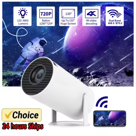 2026 Projector Newest HY300 Mini Portable Pocket Smart Android Projector Wireless Home Theater Magcu