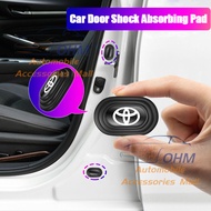 Upgraded Toyota Silicone Auto Door Shock Stickers Absorber Shock Pad Switch Buffer Shock Absorber Car Accessories For Innova Corolla Wigo Fortuner Vios Avanza Altis Camry Hilux