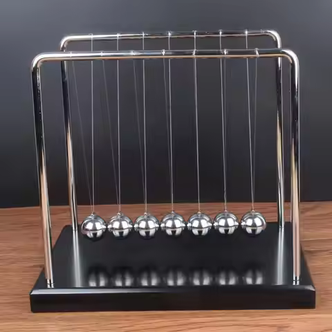Funy Cradle Pendulum Newton Cradle Pendulum Decoration with 7 Balance Balls Fun Science Learning Edu