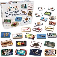 60 Magnetic CVC Photo Objects by Learning Letters. Real-Life Images That depict Words That Follow CV