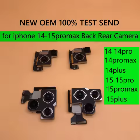 NEW OEM Rear Camera Replacement For iPhone 14 15 16 14pro 15pro 16pro max 14plus Back Camera Lens Re