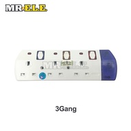 Sirim NESUX Empty Socket Only 345 Gang Extension Trailing Socket Plug Adaptor Easy For 2 Pin Plug