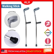ALX Aluminium Walking Stick Elbow Adjustable 106-128cm Crutches Medical