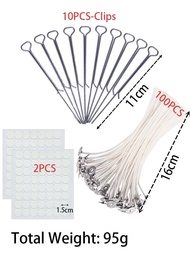 5/10Pcs 11Cm/4.3Inch Candle Wick Holders Clip Wick Fixer Steel Holder Metal Wick Centering Device Wa