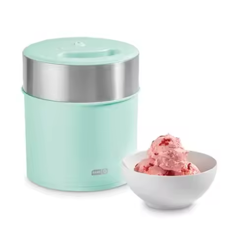 Deluxe Gelato Ice Cream Maker - HomeMade Dessert Maker with One-Touch Churning - Space-Saving Design